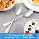24 Pcs Teaspoons Set, Food Grade Stainless Steel Tea Spoons, Durable Small Spoons, Metal Dessert Spoon, Spoon Silverware for Home, Kitchen or Restaurant, Mirror Polished & Dishwasher Safe, 6.7-Inch