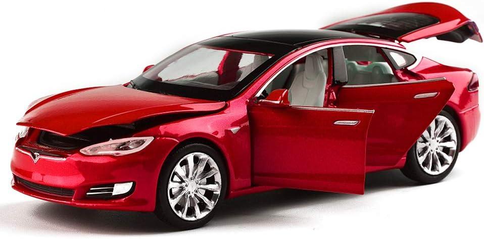 Gidoyi Toy Car Model S Alloy Model Cars Pull Back Vehicles 1/32 Scale Car Toys for Toddlers Kids (Red)