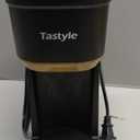 Tastyle Single Serve One Cup Coffee Maker, for K Cups and Grounds, Mini Coffee Maker with Portable Handle, 6 to 12 Oz Brew Size, for Travel, Camping, Office, RV and Dorm, 120V, Black and Gold