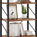 Shintenchi Bookshelf, 5 Tier Bookshelves, Home Office Bookcase Shelf Storage Organizer, Free Standing Storage Shelving Unit for Bedroom, Living Room and Home Office,Rustic Brown