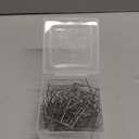 Geyoga Fabric Panel Wall Wire Hooks Cubicle Hooks with Clear Storage Box for Interior Exterior Decor for Picture Home School Office DIY(Silver,50 Pcs)