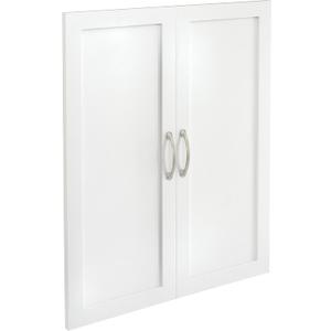 ClosetMaid SuiteSymphony Wood Closet Door Set Pair, Add On Accessory, Shaker Style, for Storage, Clothes, for 25 in. Units, Pure White/Satin Nickel