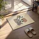 Geometric Plant Door Mat for Front Back Door, Pet-friendly Low-Profile (60400.5cm) with Portable Bag, Washable Floor Mat; Lightweight Durable Doorway Mat/Entry Rug for Indoor and Outdoor