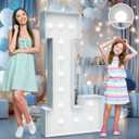 4FT Marquee Light Up Letters - Cool White Light Up Letters L with Fixed Water Bag, Party Decoration Large Marquee Light Up Letters can Be Used for Wedding Decoration, Birthday Party Decoration