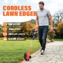 Maxlander Lawn Edger, 9'' Edger Cordless Lawn Tool with 3-Position Blade Depth for Landscaping, Electric Battery-Powered Edger for Driveways, Sidewalk (4.0Ah Battery, Quick Charger & Cover Included)