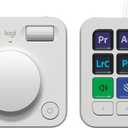 Logitech MX Creative Console, 9 Customizable LCD Keys, Stream Deck Accessories, Control Dial for Graphic Design, Adobe, Zoom, Spotify - Pale Grey, 3-Month Adobe Creative Cloud Membership