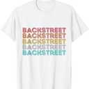 Vintage Retro Backstreet T-Shirt,Large,White