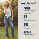 WallFlower Luscious Curvy Bootcut Jeans for Women, Mid-Rise Insta Stretch Denim, Size-Inclusive Juniors Jeans (Blue, M)