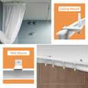 TOKPLNU Ceiling Curtain Track, Flexible Bendable Curtain Track 12Ft Curved Sliding Ceiling Track Set System for Room Divider Curtain Rail Track Wall Mount for RV Bay Window
