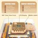 Gen IV - 48 Egg Fully Automatic Incubator, 2026 Upgraded Design, Intelligent Sensor-Based Humidity & Temp Control, Custom Days, Adjustable Auto Turning & Stop, Chick Separator, Flexible Egg Spacing