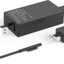 65W Charger Compatible with Microsoft Surface Pro 11, 10, 9, 8, 7+, 7, 6, 5, 4, 3, X, Surface Laptop 7/6/5/4/3/2/1, Surface Go 4/3/2/1, Surface Book 2/1,Compatible with 44W 36W