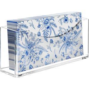 BRVNOTA Acrylic Napkin Holder, Clear Waterproof Vertical Guest Towel Holder for Dining Table, Disposable Hand Towels Tray for Bathroom/Hotel/Kitchen (1 PCS)