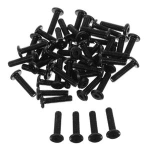 50pcs Carbon Steel Flat Socket Cap Screws for Furniture Assembly Full Thread Easy Installation Enhanced Driving Efficiency for Tables and Beds