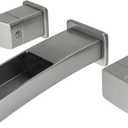 Pfister LG49DF1K LG49-DF1K Kenzo 2-Handle Wall Mount Bathroom Faucet in Brushed Nickel, 1.2gpm