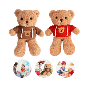 2 PCS Teddy Bear Stuffed Animal 11.8 inch Big Teddy Bear Soft Bear Plush Doll Small Teddy Bears Bulk Cute Bear Toy for Baby Shower Decorations Graduation Christmas Stuff Birthday Gift(Red Brown)