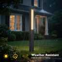 Outdoor Pathway Lights, 71" Tall Bollard Light IP65 Waterproof 3000K Landscape Path Lighting, Large Modern Led Bollards, Pole Sidewalk Lights Wired for Driveway Walkway Garden Yard