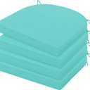 HARBOREST Outdoor Chair Cushions Set of 4, Water Resistant Patio Chair Cushions with Ties, Outdoor Seat Cushions for Patio Furniture, 17"x16"x2", Teal