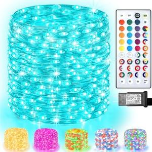 Lovelite 400 LED Christmas Fairy Lights Color Changing, 131 FT 35 Colors String Lights with Remote Silver Wire, Waterproof Fairy Light Plug in for Halloween Xmas Party Bedroom Wedding Indoor Decor
