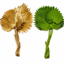 6 Pcs Pu Foam Artificial Palm Leaves Faux Palm Tropical Leaves Fake Palm Fronds for DIY Wedding Bouquets Fake Leaves for Centerpieces Arrangements Bridal Shower Palm Leaf for Party Home Decorations