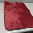 Smiry Memory Foam Bath Mat 24x16, Extra Soft and Absorbent Bathroom Mats, Non Slip Washable Carpet for Floor, Shower and Tub, Burgundy