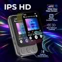 64GB Clip on MP3 Player with Bluetooth 5.3, Built-in Speaker, 2" HD Touchscreen, FM Radio, Voice Recorder, Portable Music Player for Running, Gym, Shuffle Audio Video, Up to 128GB MicroSD Card