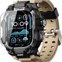 ULTIMAL Rugged Case with Band for Apple Watch 49mm,Compatible with Apple Watch Ultra 3/2/1, Military Grade Shockproof Bumper Cover for iWatch Tactical Band Men (49mm,Desert Yellow)