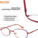 EFE Metal Wire Frame Reading Glasses Readers for Men Women 1.0 Lightweight Spring Hinge Eyeglasses 4 Pack (Mixcolor, 1.0)