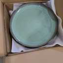 vancasso Plates and Bowls Sets, 22 Pieces Stoneware Dinnerware Sets for 8, Kitchen Dish Set Mircowave and Dishwasher Safe Ceramic Dishware, Turf Green, Series AMBER