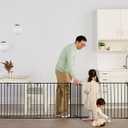 Regalo Safety 192" Super Wide Baby Gate & Play Yard, 2-in-1 Convertible Extra Wide Safety Barrier, Hardware Mounted for Toddlers & Pets, Tested & Safe for 30 Years, American Designed & Owned, Black