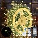 Fairy Lights Plug in 65Ft 1000LED Warm Christmas Garland Lights with Timer Remote Waterproof Firecracker Twinkle Cluster String Light for Bedroom Wreath Party Wreath Tree Decor Green Wire