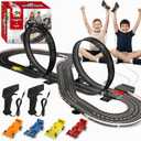 Slot Car Race Track Sets for Kids Ages 4-8, 20ft 2-Player 4-Lane Race Track with 2 RC Cars Speed-Controlled, Racing Circuit Toy for Boys 4-12, Pista de Carros para Nios