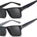 2 Pack Excellent Unbreakable Reader Sunglasses for Men with UV400 Protection Outdoors, TR90 Thick Frame Tinted Reading Glasses Anti UV/Eye Strain Sun Readers No-Line Dark Lens & 2.5x - Not Bifocals