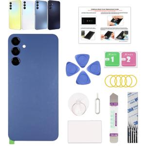 GREEN FUSION Galaxy A15 5G Back Cover Replacement  Compatible with SM-A156U/U1/P/B/W, with Pre-Installed Camera Lens, Adhesive, Tools & Guide  Optimistic Blue
