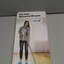 Pet Hair Removal, Reusable Pet Hair Remover with 60” Adjustable Long Handle, Carpet Scraper Dog Cat Hair Remover Tool for Rugs, Mats, Couch, Furniture Orange