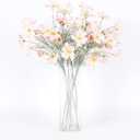 2 Pcs Artificial Flowers Plants Calliopsis Silk Flower Arrangements Wedding Bouquets Decorations Plastic Floral Table Centerpieces for Home Kitchen Garden Party Decor Approx 23.6'' High - Light Pink