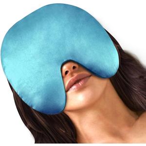 Microwave Heating Pad, Face Eye Mask Microwavable for Dry Eyes, Migraines, Headache, Sinus Pressure Relief and Relaxation, Warm Compress Eye Pillow Heat Pad, Blue