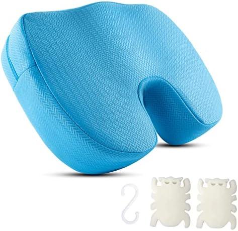 Joe & JoseRin Weighted Hot Tub Booster Seat, 15 x 12 x 5 Inches - 3D Air Mesh Thick Soft Bath Seat with Non-Slip Micro Dot Bottom and 5 Weighted Sections - Quick Dry Bath Accessories, Blue