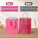 Pikalon 8 pcs Neon Gift Bags with Handles, Large 9.84"x4.33"x14.17" Bright Color Gift Wrap Paper Bag Party Favor Bag Boutique Retail Bags for Wedding Birthday Baby Shower Wedding Welcome Party Supplies (Pink+Yellow+Orange+Green, 9.84x4.33x14.17 Inches)