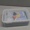 WIBIMEN Ice Cube Tray with Lid and Bin - Round Ice Trays for Freezer with Lid - Ice Cube Trays for Freezer with Ice Container (0.8"-2PACK Blue)