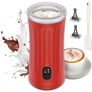 Milk Frother, 4-in-1 Milk Frother and Steamer, Hot and Cold Foam Maker and Milk Warmer with Temperature Control & Auto Shut-Off