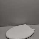Bemis 7300SLEC Slow Close Toilet Seat, Easy Clean Hinges and Durable Plastic Seat, Made in USA, Elongated, White