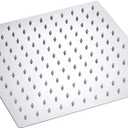 Round Square Shower Head Ultra-thin large area 8" 10” 12” Chrome Stainless Steel Water Rainfall Overhead,8 inch