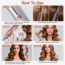 KIMUSE Automatic Rotating Curling Iron, 1.25 Inch - 4 Temp, Fast Heating, 2-Way Rotation, Anti-Scald & Tangle-Free, 30Min Auto Shut-Off, Dual Voltage for Travel, for All Hair Types & Beginners