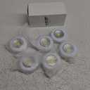 Hemoton 6pcs Led Touch Light Emergency Wall Lamp Battery Powered Night Light for Cabinet Closet Workshop Installation for Home Car and Shelving Use (Size 2x3pcs, Whitex3pcs)