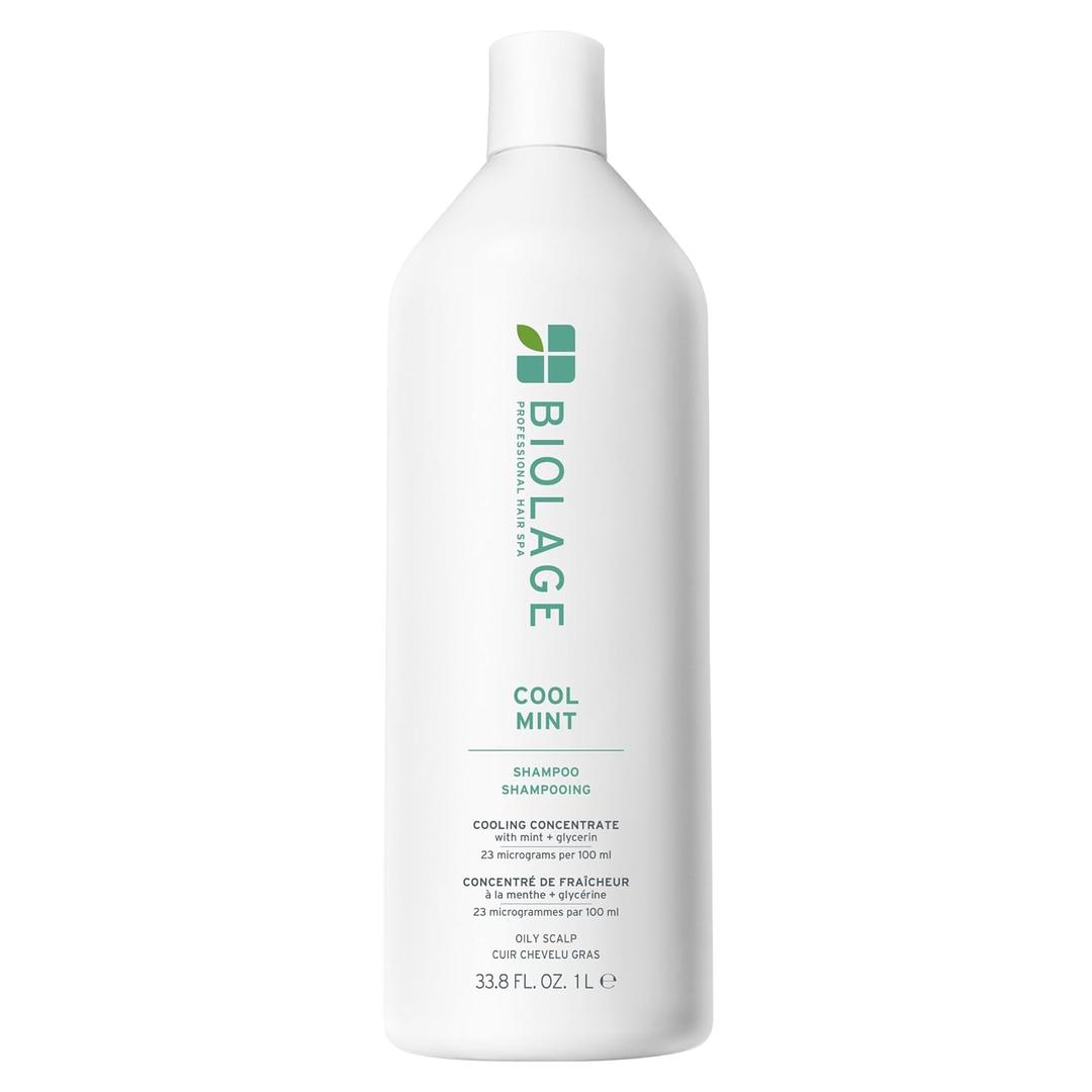 Biolage Cool Mint Shampoo - Balancing Shampoo for Oily Scalp, Gently Cleanses, Refreshes & Helps Balance, Mint & Glycerin, Vegan & Paraben-Free (33.8 Fl Oz (Pack of 1))