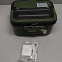 Cordless Electric Lunch Box for Adults  Battery-Powered Heated Lunch Box with 1.2L Stainless Steel Container, Timer Function, and Leak-Proof Food Warmer for Work, Travel & Office (Green)