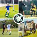 Youth Soccer Ball Size 3/4/5, Kids Outdoor Play Game Training Practice Soccer Ball for Teen Boy Girl Indoor Outdoor with 1 Pump 1 Net Bag and 1 Gift Box (White)