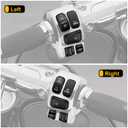 Black Hand Controls Switch Housing Caps Buttons Fit for Harley Davidson Electra Glide Street Glide Road King 1996-2013