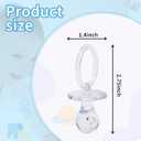 50 Pieces 2.75 Inch Baby Pacifier Baby Shower Plastic Pacifier for Baby Shower Pacifier, Baby Shower Gender Show Party Decoration DIY Baby Shower Birthday Party Gift (Clear)