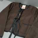 YEXPINE Women's Tie Front Jacket Small